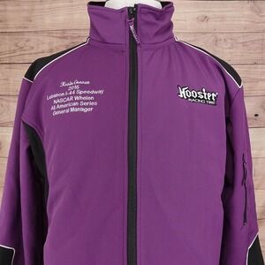 Hoosier Racing Tire Jacket Mens XL Purple Soft Shell Full Zip NASCAR Speedway